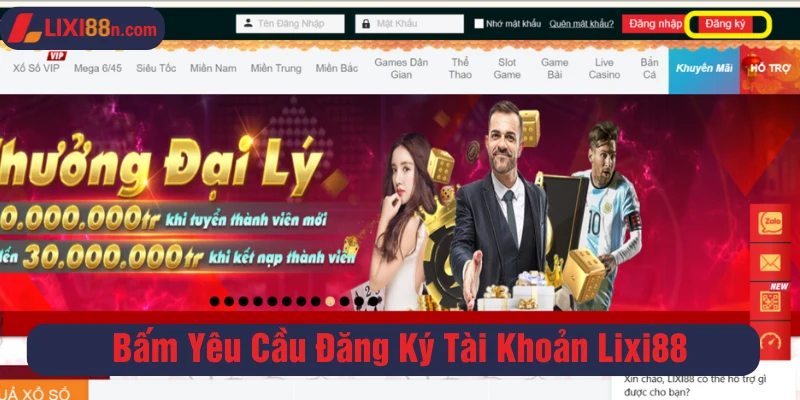 Truy cập Lixi88 thông qua đường link chính thức